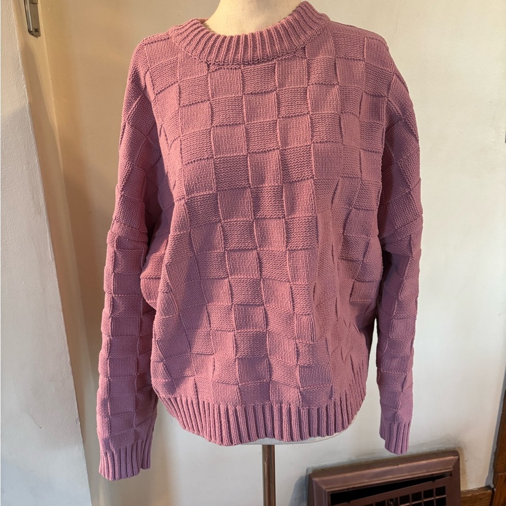 Abercrombie & Fitch Checkered Stitch Sweater